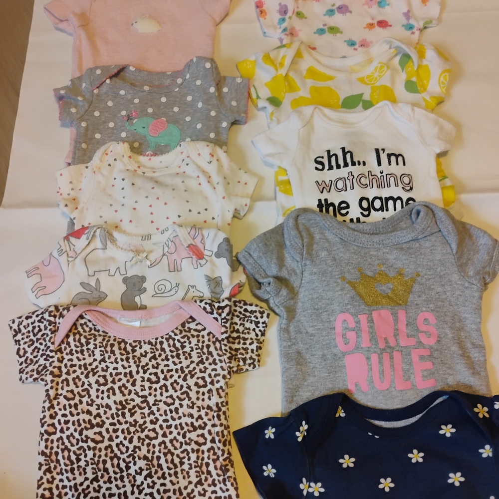 Assorted Newborn Baby Girl - Multicolor + Free Baby Sleeop Swaddler